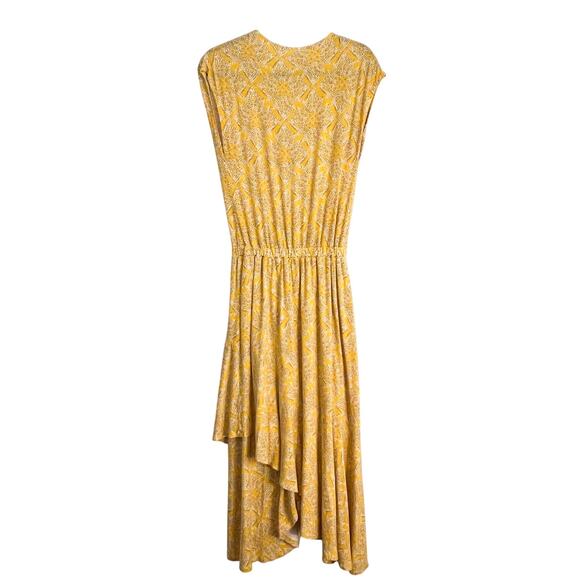 Maeve Fete Dress Womens S Midi Anthropologie Spring Floral Stretch Cinch Waist - Picture 4 of 8